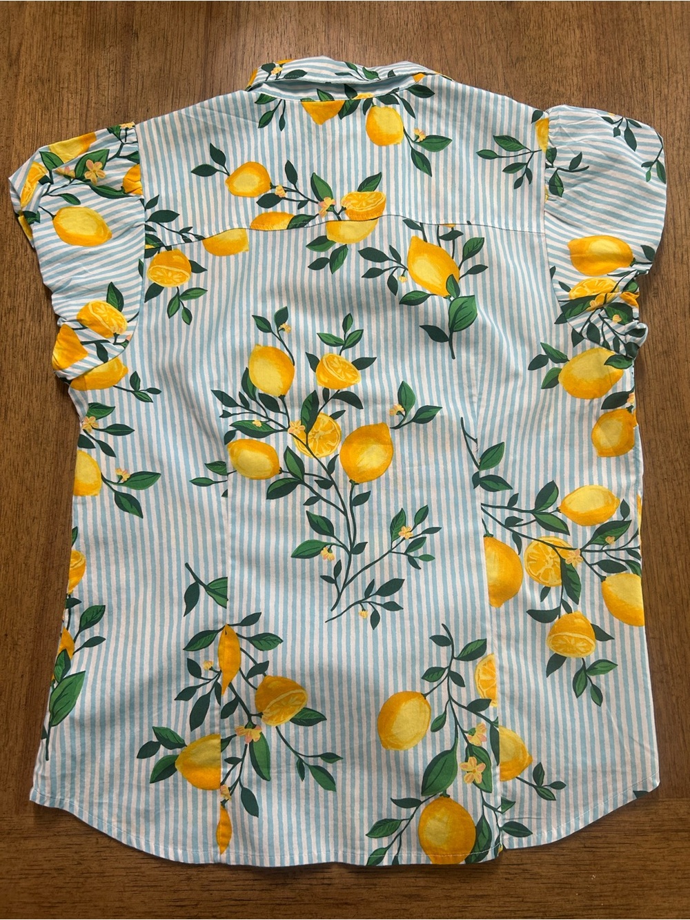 NWT J. Crew Womens Lemon-Print Short Sleeve (Puff-Sleeve) Button-Up Shirt 🍋 - Picture 6 of 6